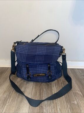 Juicy Couture Plaid Canvas Messenger Shoulder Bag
